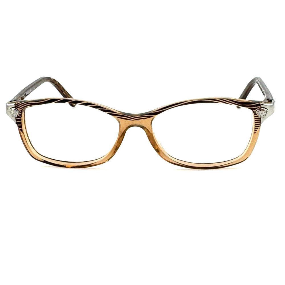 VERSACE Eyeglasses Frames Brown Clear‎ Silver RAP8804aa RC007 H12568